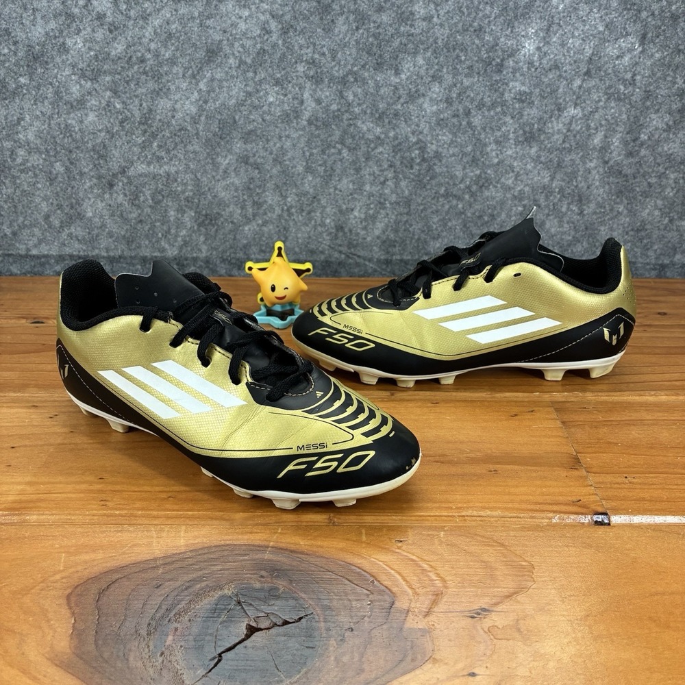 Adidas F50 Club Messi Youth Size 6 Gold Black Kids Soccer Cleats FxG IG9319